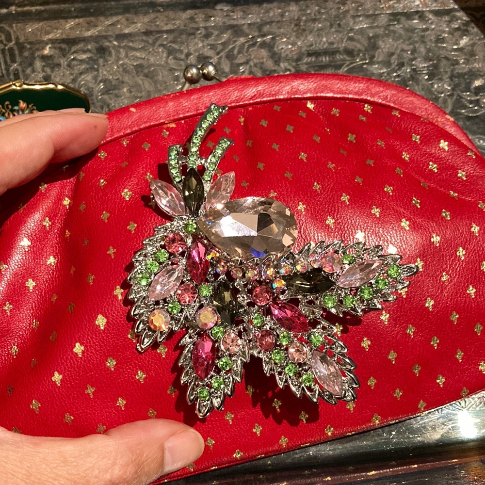 Rhinestone Coat Brooch